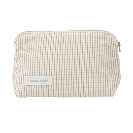 Studie Feder Celia Mini Toiletry Bag - Creme Black Plaid